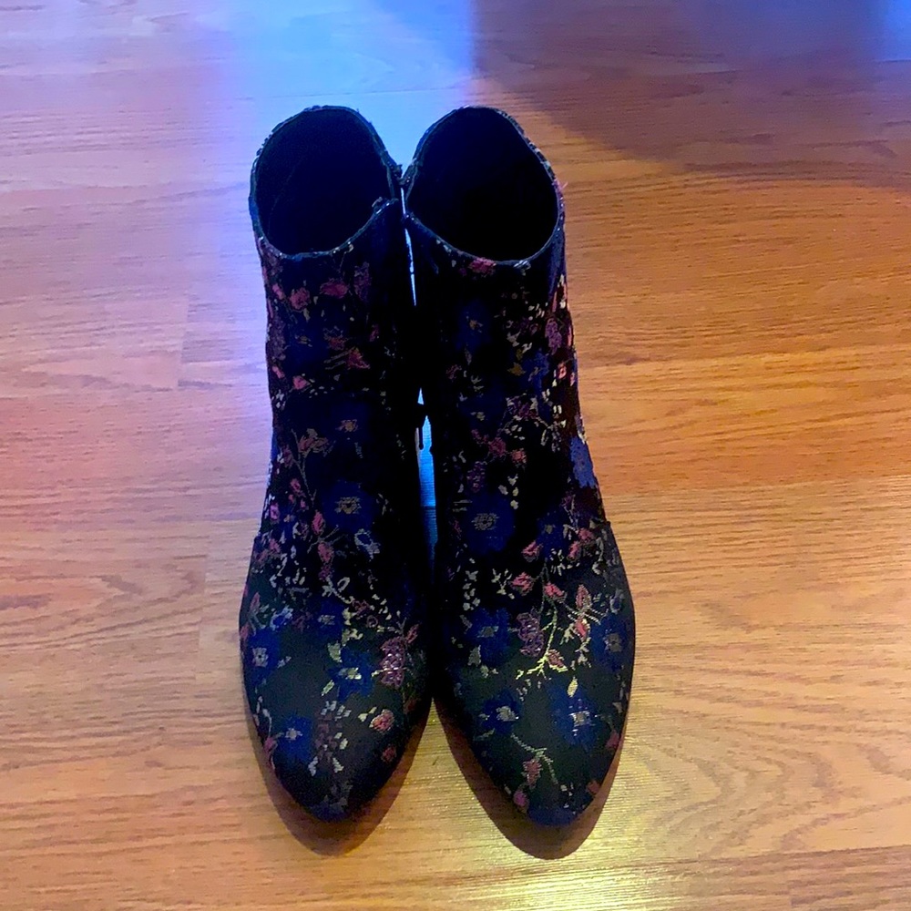 Floral Ankle Boots